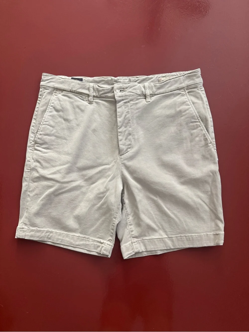 Faherty Flat-Front Coastline Chino Shorts - Khaki